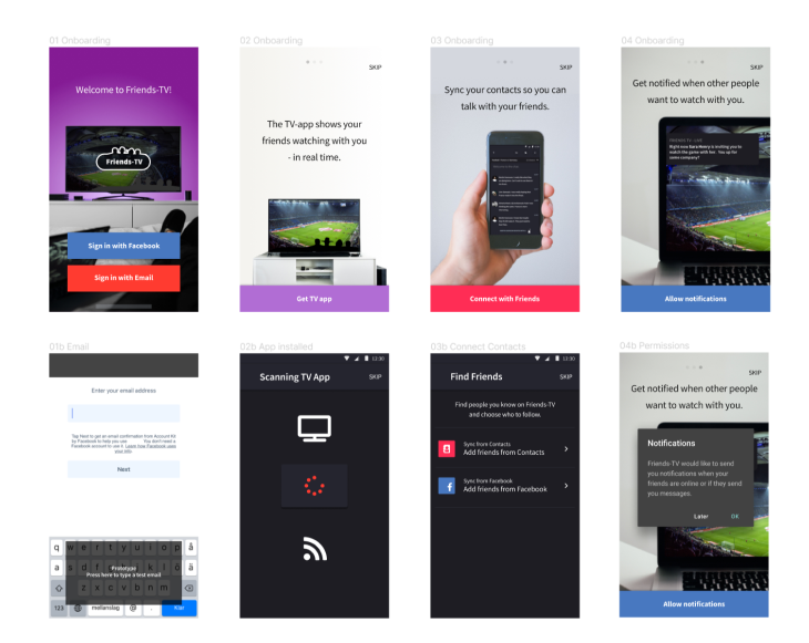 FriendsTV sketch concepts